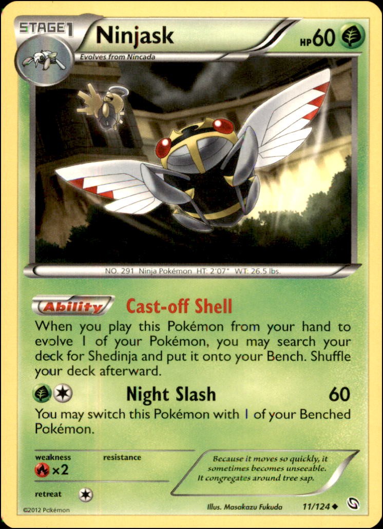 Pokemon - Ninjask #11/124 - Dragons Exalted Uncommon