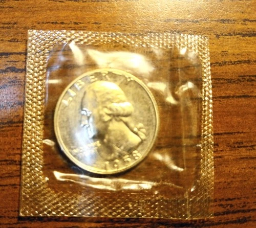 1958 WASHINGTON SILVER QUARTER 90% SILVER "PROOF IN CELLO" MORE IN STORE