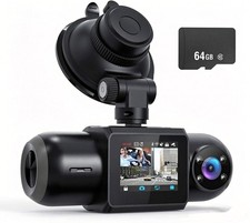 D30 1080P Dual Dash Cam, Built-in GPS Wi-Fi, Front and Inside with Night Vision