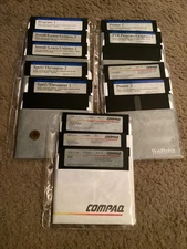 Vtg WordPerfect 1989/compac 1982 Floppy Discs In Nifty Notebook 