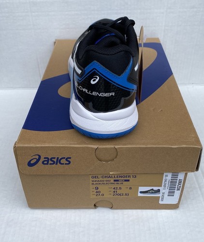 ASICS Gel Challenger 13 Black/Electric Blue Mens Size 9 - Picture 11 of 14