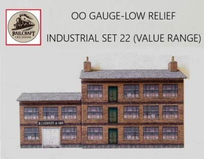 RAILCRAFT CREATIONS OO Gauge 1/76 Model Buildings Diorama (Low Relief Industrial Set 22 VALUE RANGE)