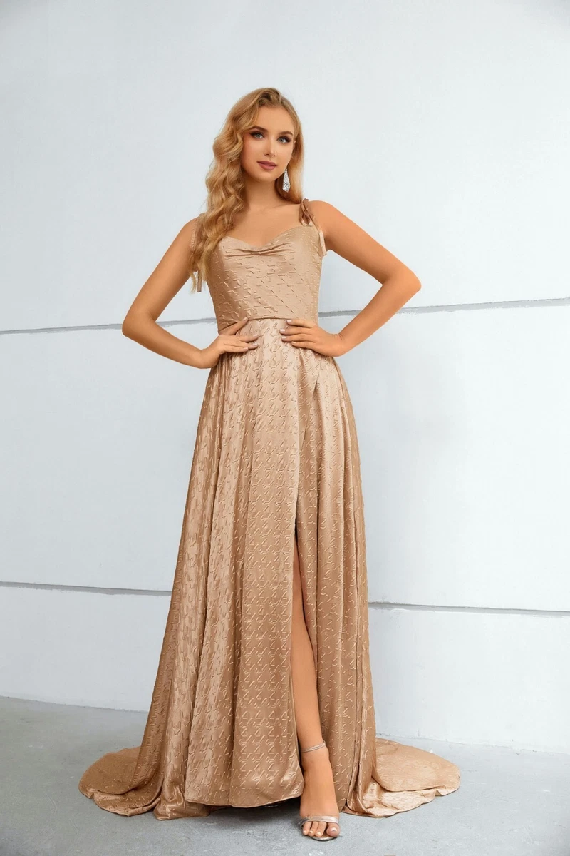 Unbranded Satin Gold Bridesmaid Dresses for sale | eBay