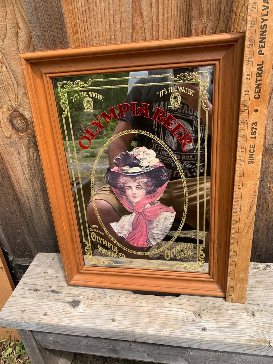 Olympia Beer Brewing Co Mirror Sign Room Man Cave ITS THE