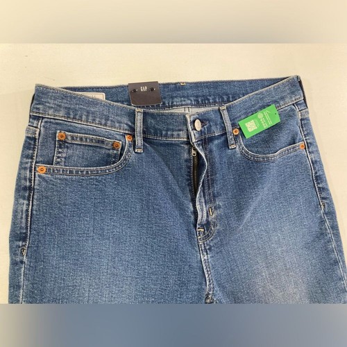 Gap Jeans Women's 31/12 Short Blue Denim Mid Rise Raw Hem Vintage Slim Trendy - Picture 4 of 13