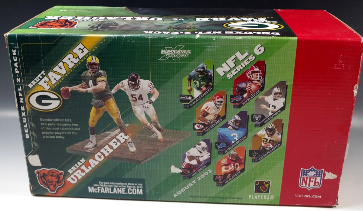 MCFARLANE BRETT FAVRE VS BRIAN URLACHER 2 PACK SET PACKERS NFL