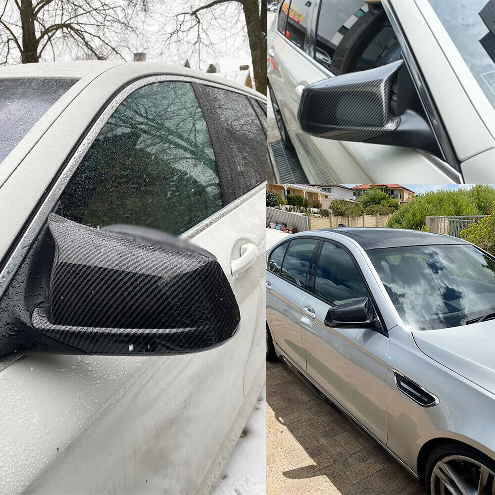 Carbon Fiber M Style Side Mirror Cover Caps For 2011-2013 BMW F10 535i 550i 528i