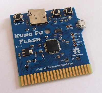 MARKENLOS Kung Fu Flash . Cartridge / Steckmodul für Commodore 64 / 128 .