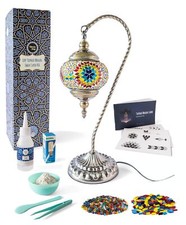 KRAFTSTORIES DIY Turkish Mosaic Lamp Craft Kit Large Swan Neck Making Kit fo...