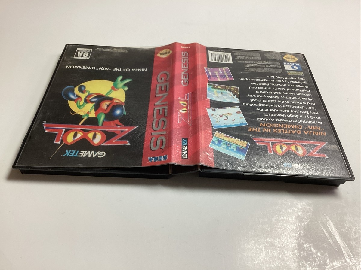 Jeu MEGA DRIVE ZOOL NINJA OF THE Nth DIMENSION - Complet Avec Notice Et Feuillets Rares (bon état)
