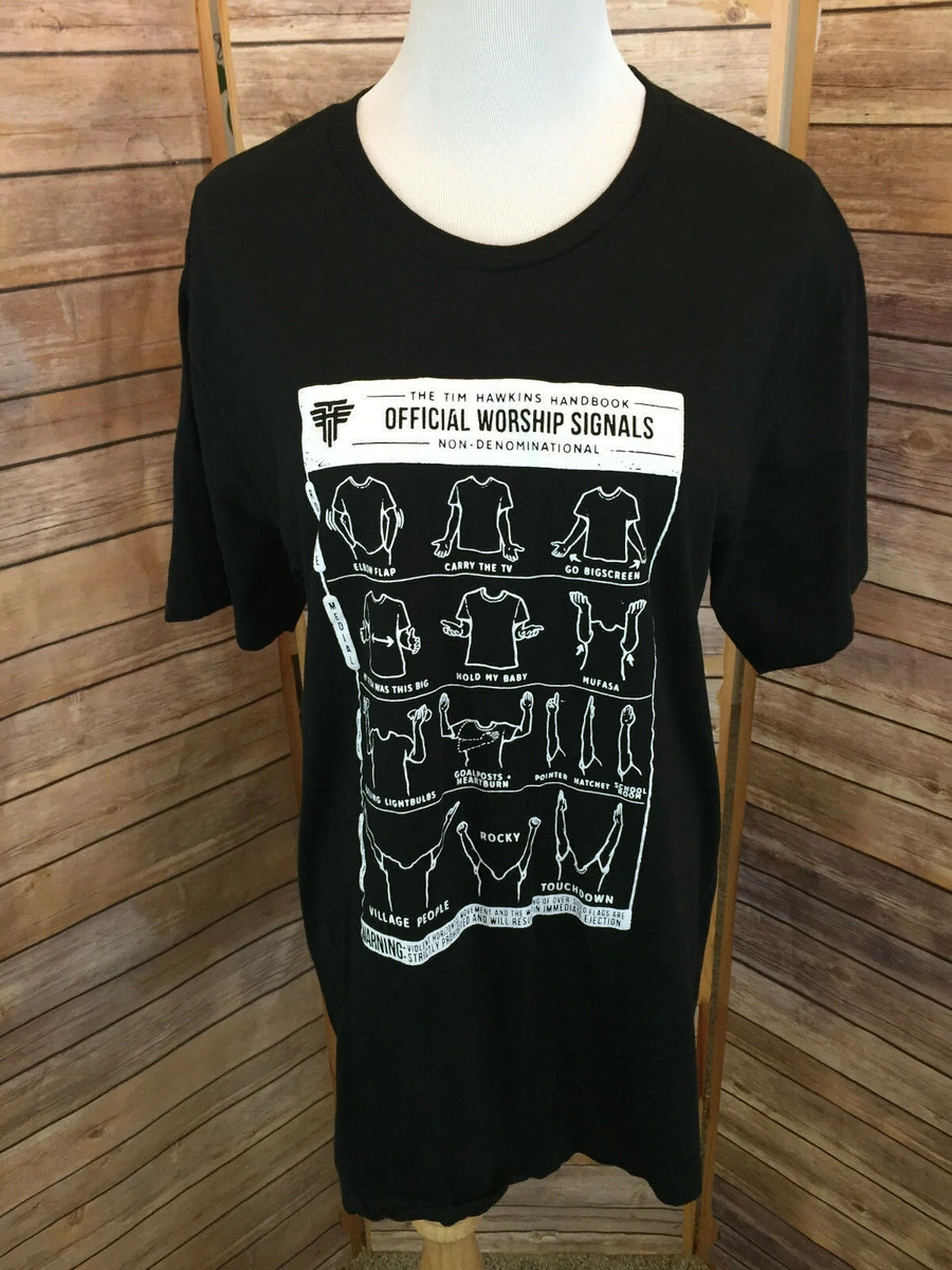 Decir a un lado ~ lado caminar Tim Hawkins Handbook T Shirt Official Worship Signals Size Extra Large Black | eBay Decir a un lado ~ lado caminar Tim Hawkins Handbook T Shirt Official Worship Signals Size Extra Large Black | eBay