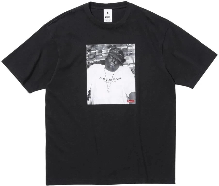 Haut Supreme Jordan Biggie manches courtes S/S taille L noir neuf scellé