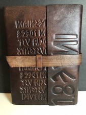 Barnes Noble Brown Soft Leather Journal Ean Wrap Tie Traveler