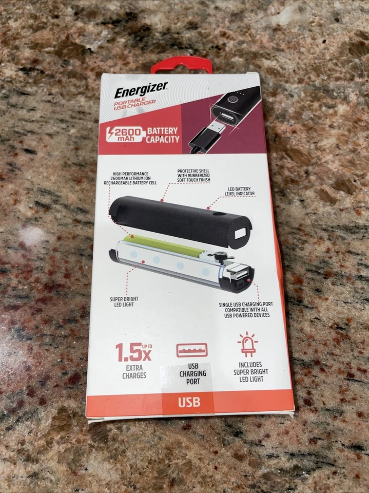 Energizer - Mini Cargador Portátil para Smartphone con Linterna NUEVO Foto 2 de 2