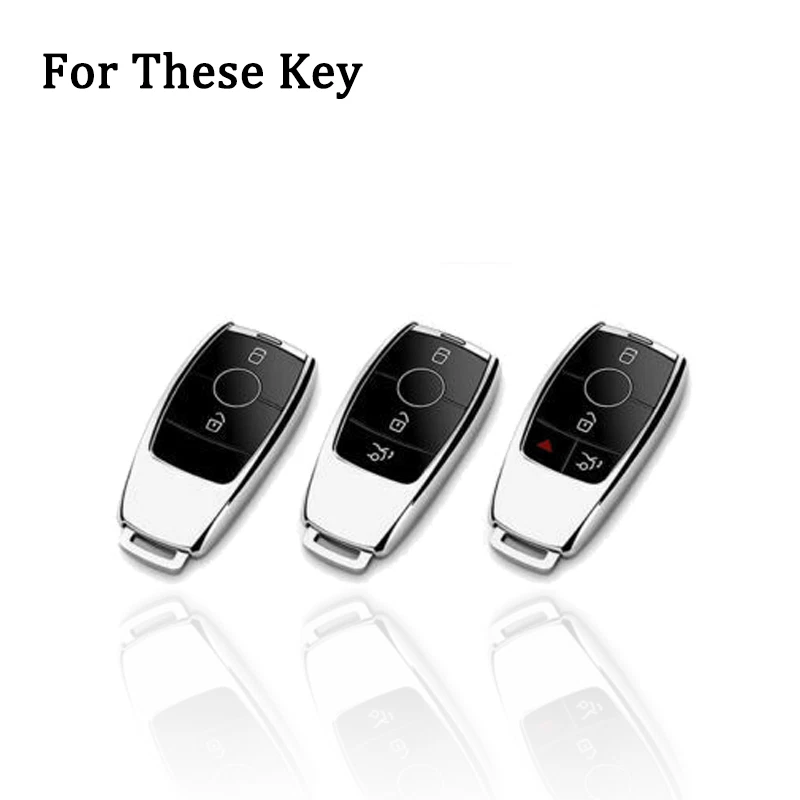 For Benz GLB GLC AMG A B C E S G Zinc Alloy TPU Car Smart Key Fob Case Cover Bag Foto 2 de 4