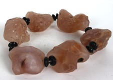 Natural amethyst raw stone transportation bead bracelet handicraft