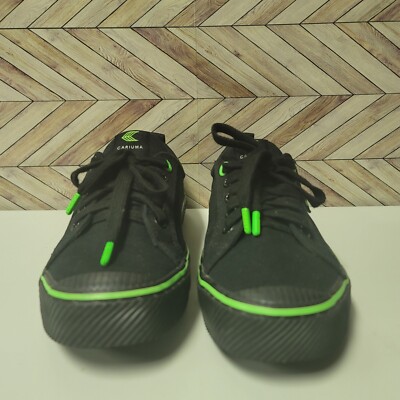 に*す様 Razer x Cariuma OCA Low All Black C Cariuma x Razer Mens OCA Low Sneki Snek Black Green Canvas