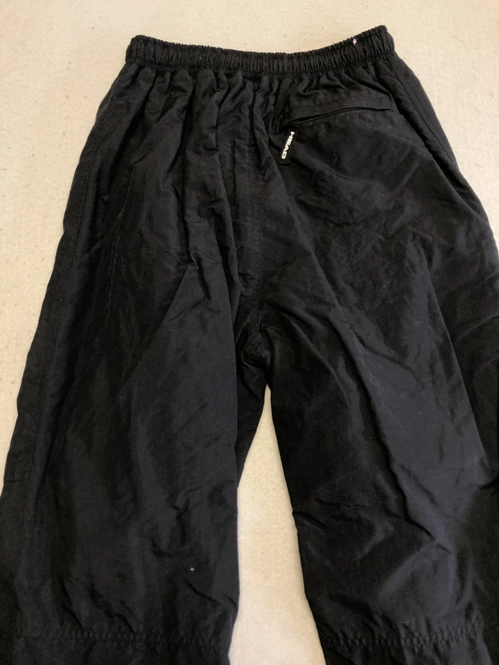 HEAD Snow Pants Kids Boy's Medium Solid Black Elastic Waist Lined Nylon Ski - Image 4 of 4