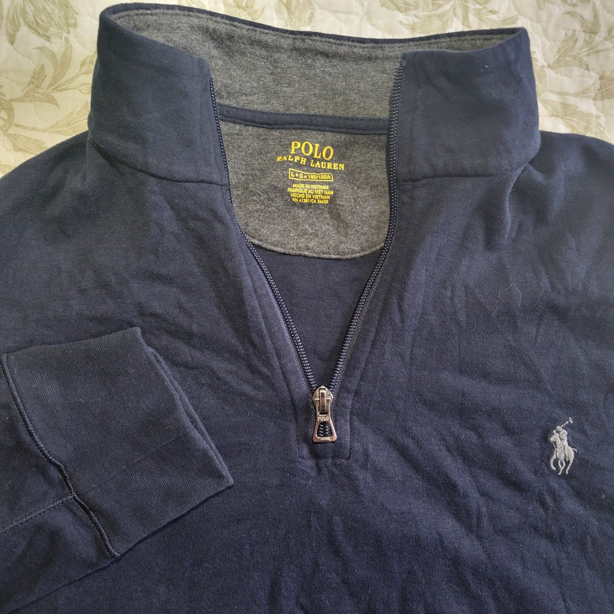 トップス Ralph lauren knit zip blouson navy S Navy Ralph Lauren Sport Cotton Zip-Up Knit Sweater - Women's
