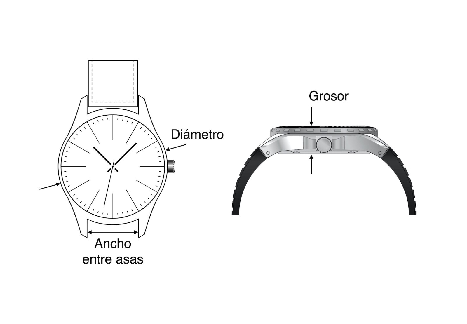 10, 12, 14 & 16mm (choose from) Silicone Blue Rubber Watch Strap