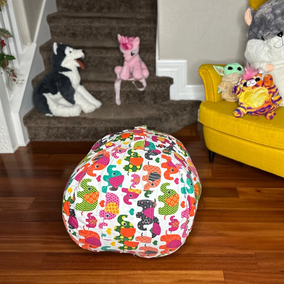 Bolsa de frijoles para almacenamiento de sillas para niños - almacenamiento perfecto para animales de peluche Foto 2 de 4