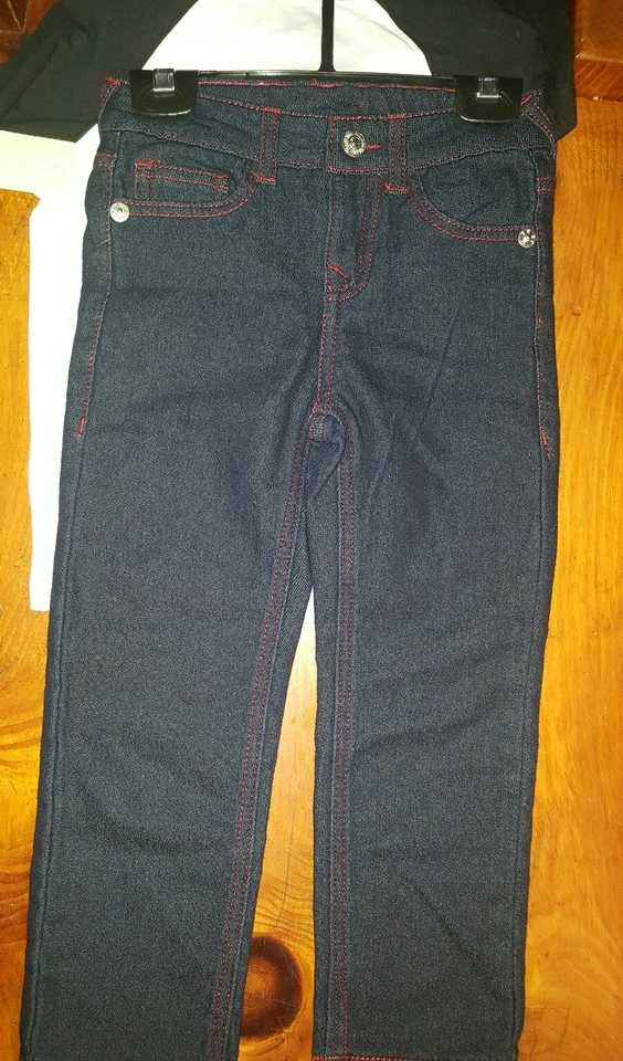NUEVO CON ETIQUETAS $89 True Religion Niños Niño Diseñador Conjunto (Camisa L/S y Pantalones Denim) Foto 4 de 4