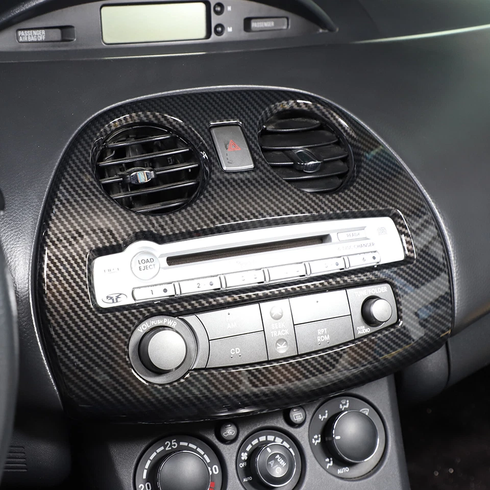 Cubierta de embellecedor interior del panel de instrumentos de fibra de carbono ABS para Mitsubishi ECLIPSE 2006-11 Foto 2 de 4