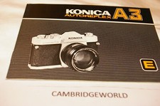 KONICA AUTOREFLEX A3 NEW INSTRUCTION MANUAL GUIDE BOOK GENUINE ORIGINAL
