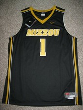 Missouri Tigers #1 Mens Black 2015 Nike Twill Basketball Jersey