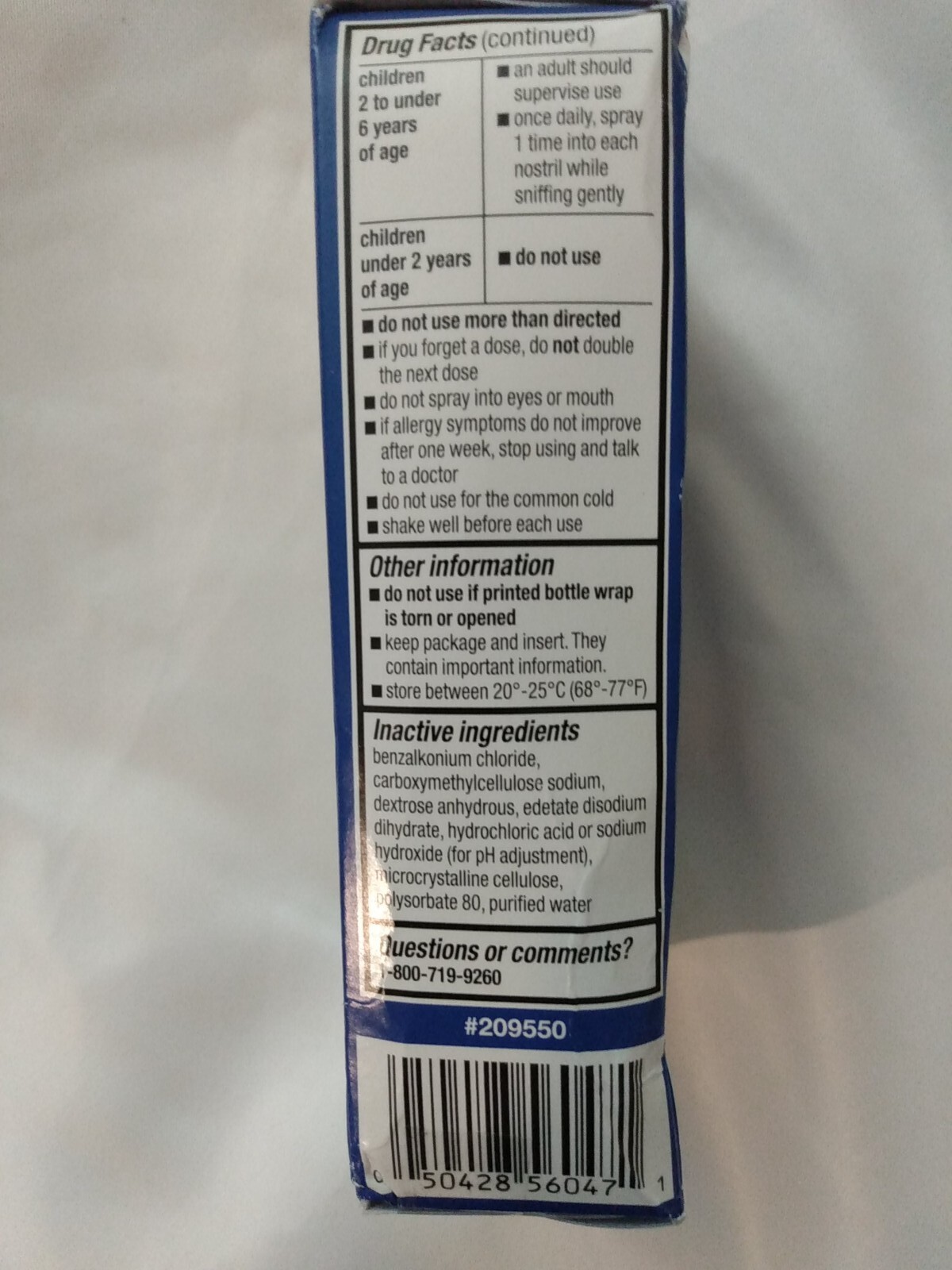 CVS Nasal Allergy Spray Triamcinolone 55mcg 24 Hour Relief Exp 09/19