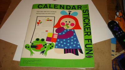 Vintage ''Calendar Sticker Fun'' 1965 Unused Whitman Publishing ''Rare''