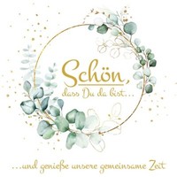 20 Servietten Eucalyptus SchöN Dass Du Da Bist 33X33Cm