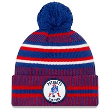 New Era New England Patriots Sport Throwback Logo Cuff Knit Beanie Hat Cap 