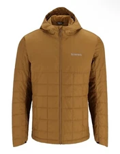 SIMMS Men’s Fall Run Full Zip Hoody Fly Fishing Jacket Chestnut Orange Brown
