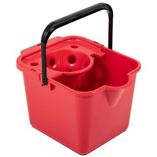 12 Litre Colour Coded Plastic Mop Buckets With Easy Pouring Lip & Handles