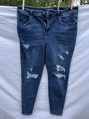 Maurices High-Rise Distressed Jeans Women's Size XL