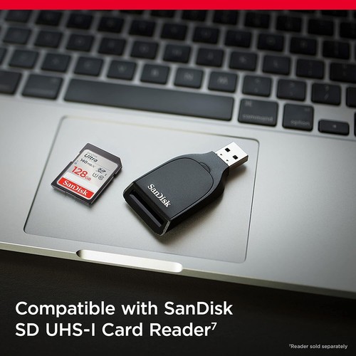 SanDisk 128GB Ultra SDXC UHS-I Memory Card SDSDUNB-128G-GN6IN - Picture 2 of 6