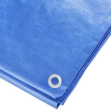 Waterproof All Weather (Blue )Tarp Dual Sided Laminate Tear Resistant  Tarp Blue