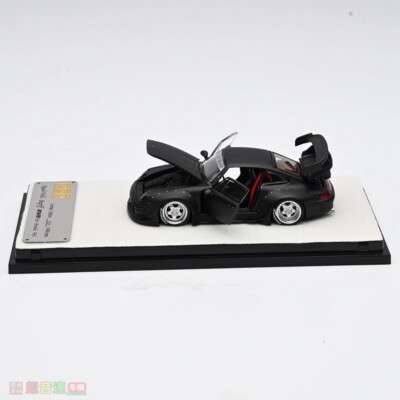 PGM 1:64 Porsche RWB 911 930 Black Alloy Car Model Simulation