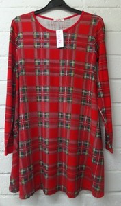 red tartan swing dress uk