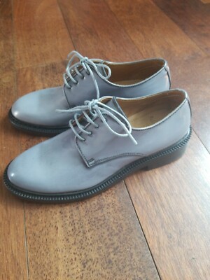 Adolfo Carli Unisex Gray Leather Italian Oxfords EUR 36 US Mens 