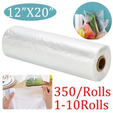 Clear Produce Bags 12"x20" Roll 350/Rolls Kitchen Fruits Vegetable Food Storage