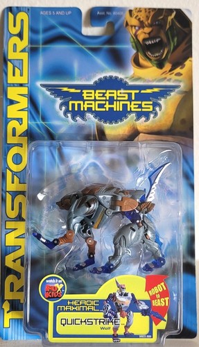 Transformers Beast Machines Quickstrike Wolf To Robot Wars Heroic Fox Kids (MOC)