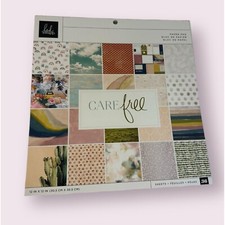 Heidi Swapp Single-sided Paper Pad 12" x 12" 36 Sheets Carefree New Scrapbook