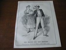 1906 Original POLITICAL CARTOON - SPAIN UNCLE SAM w CUBAN CIGAR Manilla EXPLODE