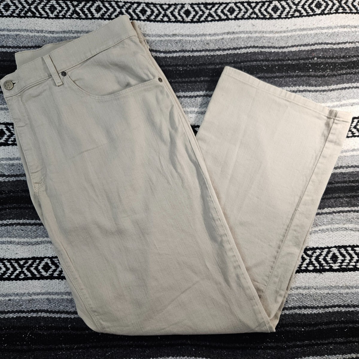 Mott Bow Jeans Straight Mercer Mens Size 43x31 Denim Stretch