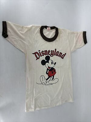 RARE 70s Vintage Collegiate Pacific Disneyland Mickey T RARE 70s Vintage Collegiate Pacific Disneyland Mickey T