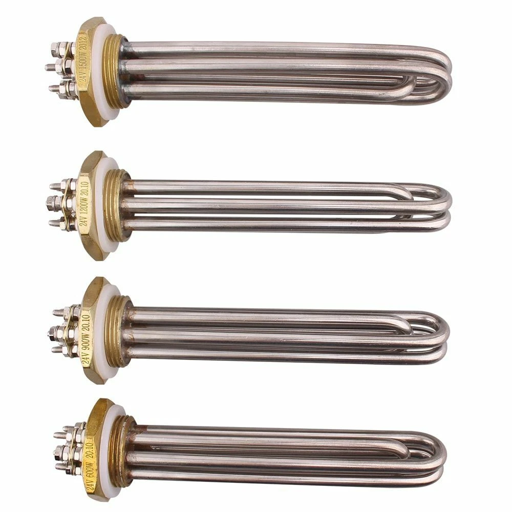 Stainless Steel DC Tubular Water Heater Element Immersion Heater 24V 600W  900W | eBay