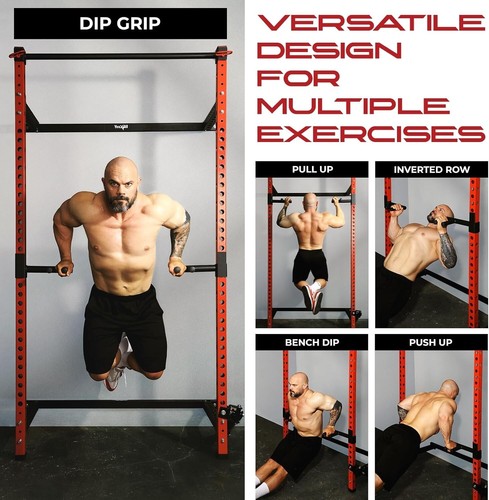 Durable Dip Bar Attachment for Squat Rack - 350 lbs Capacity & Easy to Attach - Picture 7 of 8
