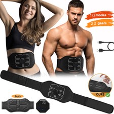 Abdominal Toning Belt ABS Training EMS Rechargeable Electric Muscle Stimulation